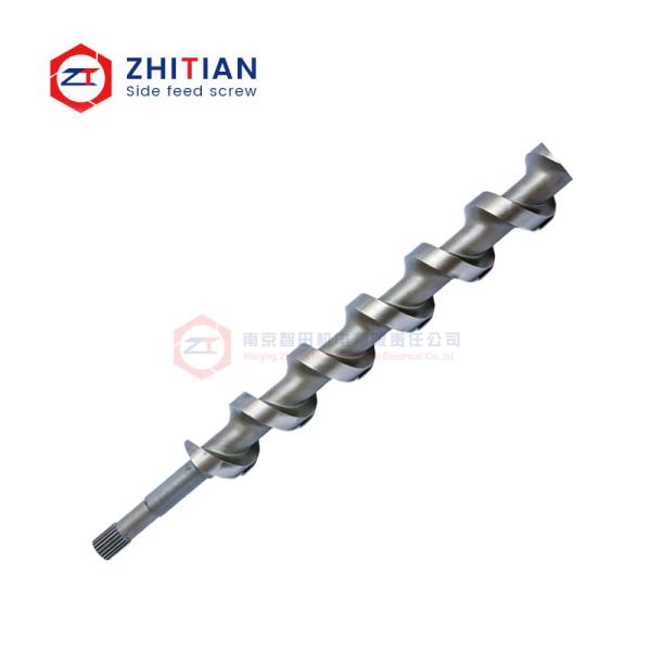 Side Feed Screw for Twin Screw Extruder with Wear-Resistant Alloy Structure