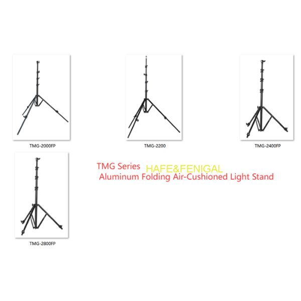 Heavy-Duty Air Cushioned Light Stand 3200mm Adjustable 4–5 Sections Foldable