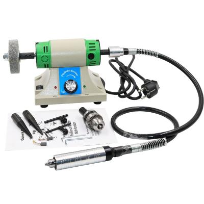 480W Table Top Grinder Polisher Jewelry Lathe Machine Grinder Variable Speed 10000 Rpm