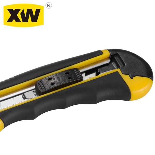 Double Color Overmolded Heavy Duty Snap Off Knife Auto Load And  Auto Lock Knife SX1800