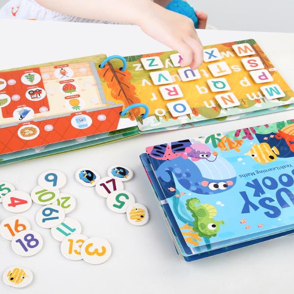 2025 Montessori Autism Sensory Educational Toys Alphabet Animal Early Education Kids Learning Busy Book