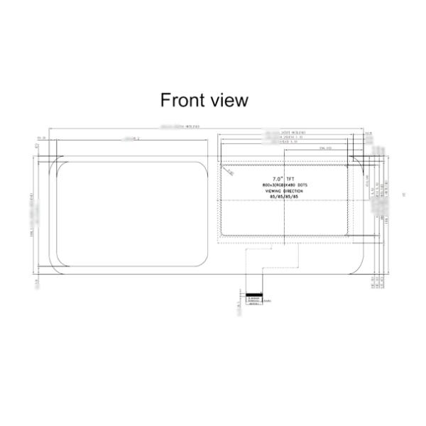 Капацитивный сенсорный 7' TFT LCD модуль 40 штифтов IPS дисплей 800*480 точек разрешение Широкий диапазон температур
