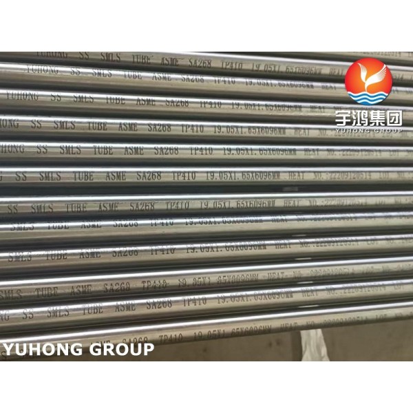 ASTM A268 UNS S41000 / TP410 Stainless Steel Tube Bright Annealed Tube Heat Exchanger Tube