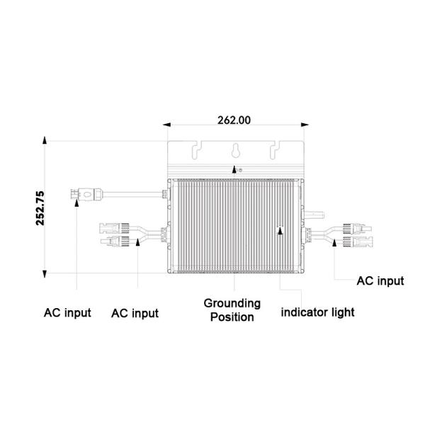HP Home Use Power Micro Inverter Hybrid Off-Grid Single Phase WiFi MPPT 60Hz AC Energy System Grid Tie Feature for Balcony Solar