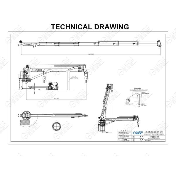Customized Telescopic Boom Hydraulic Ship 10 Ton Deck Crane Marine Ship Deck Crane