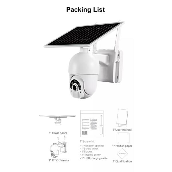 Waterproof Home Solar CCTV Camera With Sim Card 1080P Wireless Security Alarm System