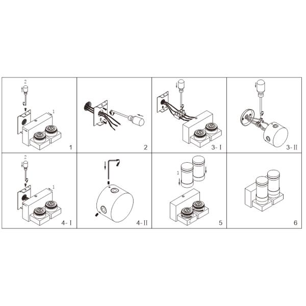 6W Surface Mounted Indoor Square LED wall light , LED Indoor Wall Lamp