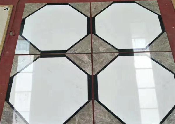 Polished Marble Floor Tile , Natural Stone Building Materials Modern Design
