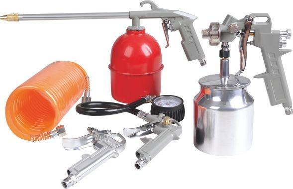 W-2000A7 5PCS Air Painting Tools Double Blister Card 1000ml Aluminum Cup Washing Gun