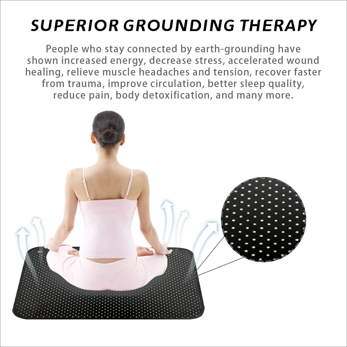 Eco-friendly Grounding Pet Pad Conductive Leather Foot Mat With Holes for Earthed Anti-static With 15ft Cord