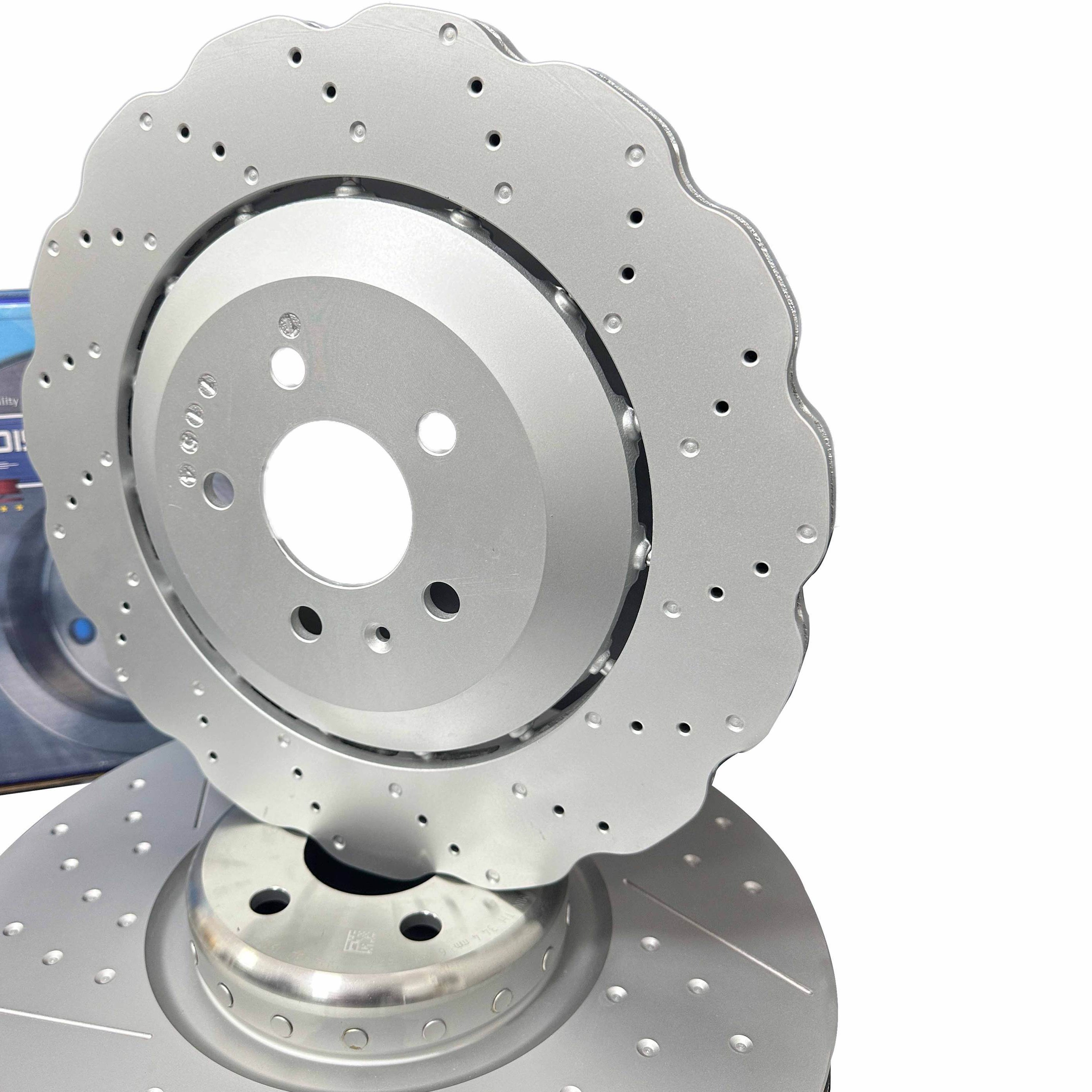 Carbon Ceramic Brake Discs With Geomet Technology Suitable For Multiple Vehicle Models For MERCEDES-BENZ SL 124 T-Model C-CLASS A0004212312 Auto Front Brake Disc Rotor for Mercedes Benz W205 C43 C450