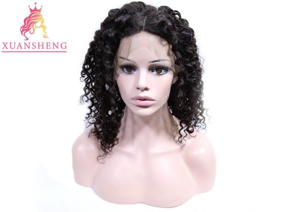 Soft Smooth Brazilian Lace Front Wigs , Deep Wave Lace Frontal Human Hair