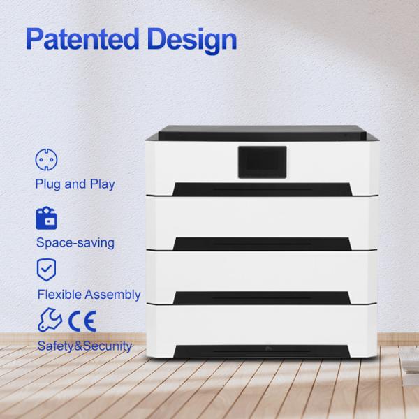 Growatt 51.2v 10kwh 20kwh 30kwh 50kwh Lifepo4 Iões de lítio Sistema solar doméstico empilhável