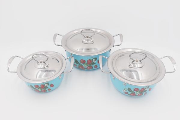 16,18,20cm Pots and pans belly shape cooking pot  steel non-stick pressure pots
