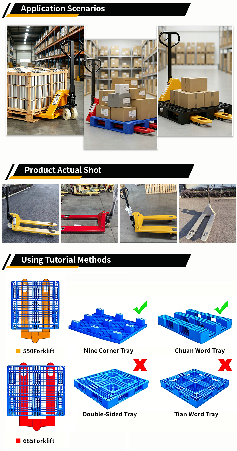 Heavy Duty Manual Walkie Stacker Pallet Truck Lifter Indestructible Mechanical Hand Jack