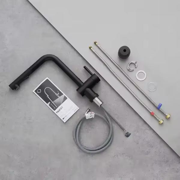 Modern Contemporary Deck-mounted Waterfall Kitchen Tap in Bright Chrome Plated Finish