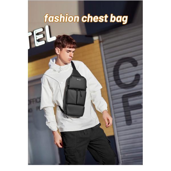 Anti Theft Water Resistant Mens Vest Chest Sling Bags 0.44kg