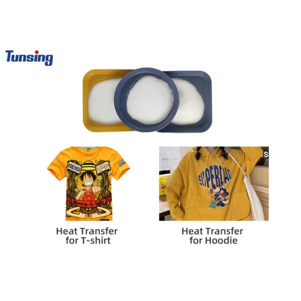 DTF Hot Melt Adhesive  100% TPU Powder For Heat Transfer Printing