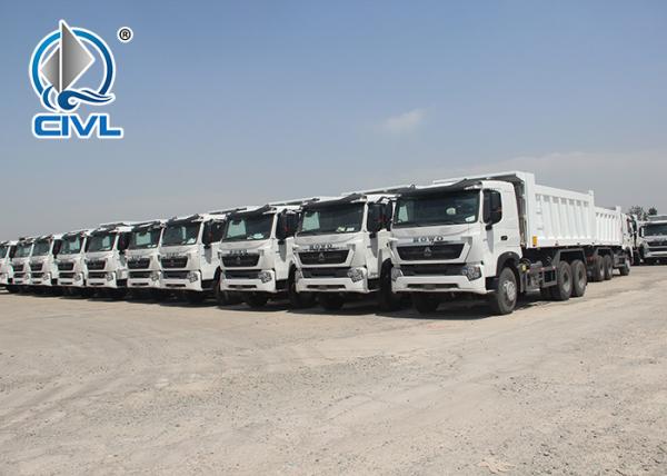 White color RHD Heavy Duty Dump Truck 6X4 Drive Type 15M3 30T load capacity