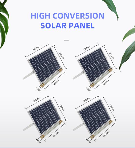 Lâmpada posta solar 100w 350x235mm 6V 8W 32650 3.2V 6000mA das luzes T12 fluorescentes