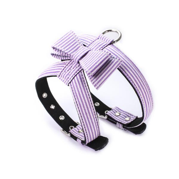 Striped Style Dog Collars And Leashes Fully Adjustable Safe For Dog Walk