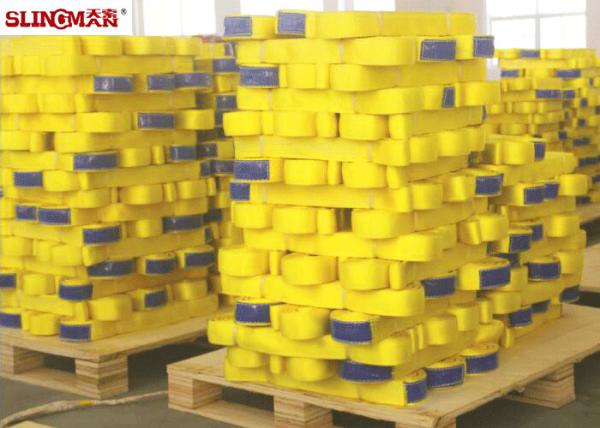 Amarelo ASMEB30.9 do estilingue liso do Webbing de 2 polegadas tenacidade alta para bens pesados