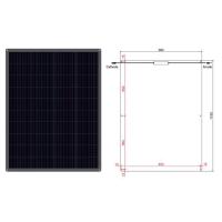 Lightweight Bendable Semi Flexible Solar Panel PV Module 200w 12V Flexible Solar Panel