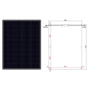 Lightweight Bendable Semi Flexible Solar Panel PV Module 200w 12V Flexible Solar