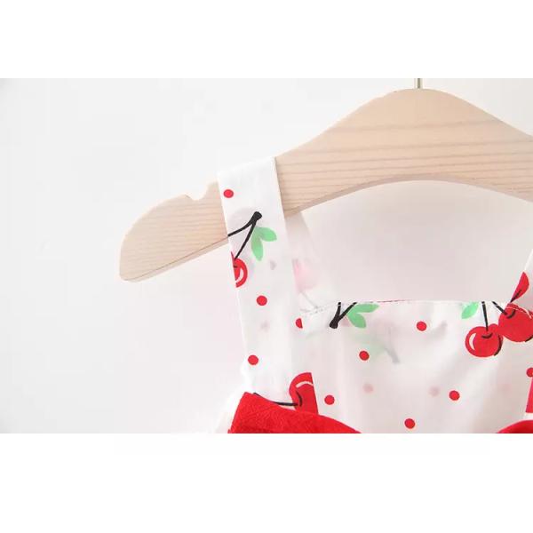 Платье дизайна плода слинга вишни девушки одежды платья новых детей лета милое