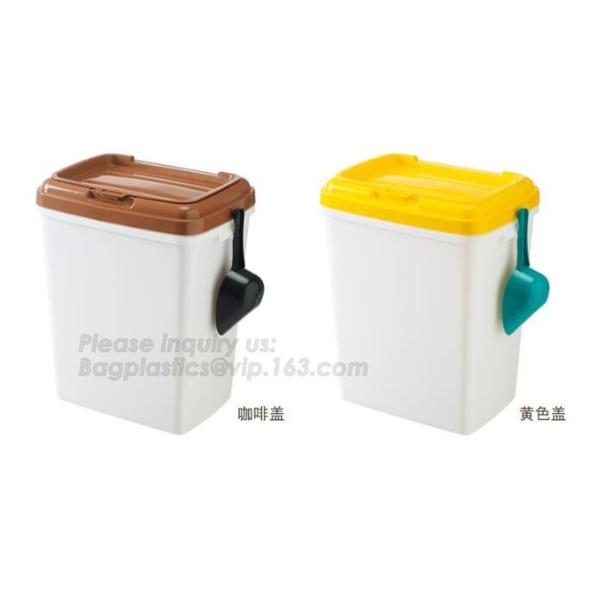 Dog Food Storage Container Large Airtight PET Food Container Measuring Cup 19lb/33qt Plastic Cat Dog Treat Containe