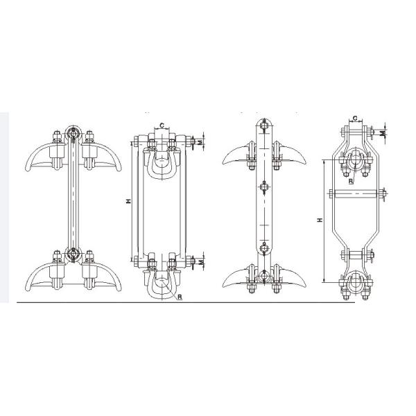 Suspension Clamp For Overhead Lines , AGS Suspension Clamp Silver White Coloring
