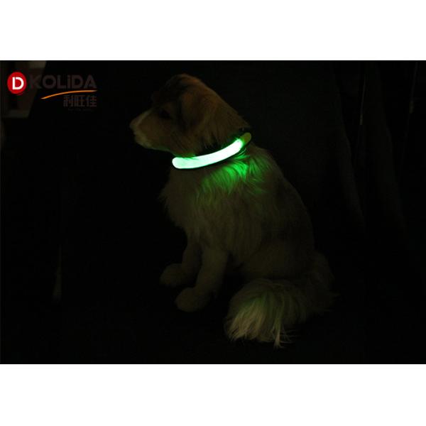 Bright White Flashing Dog LED Light , Dog Cat Collar Illumination Safety Light