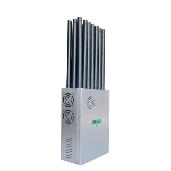 New design 21 antennans portable signal jammer blocking WIFI 6E and mobile phone 2G, 3G, 4G, 5G and GPS, WIFI,  UHF, VHF, RF,LOJACK signals with new longer 2.5dbi gain omni antennas