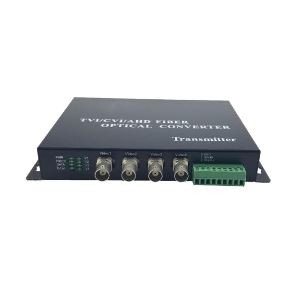 0 ~ 20KM Distance cvi tvi ahd Fiber Converter 4 channel single mode fiber transceiver