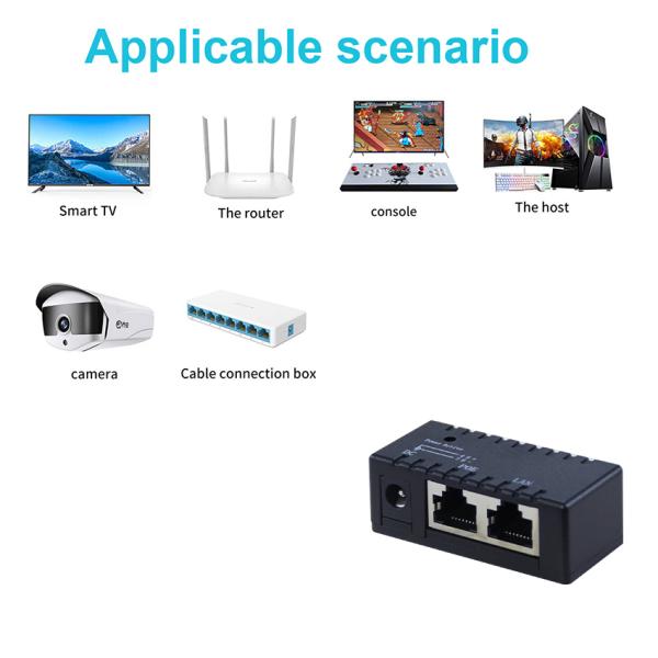 Active PoE Injector-48V Power Over Ethernet Adapter IEEE 802.3af/at Compatible for IP Camera, Wireless AP, VoIP Phones