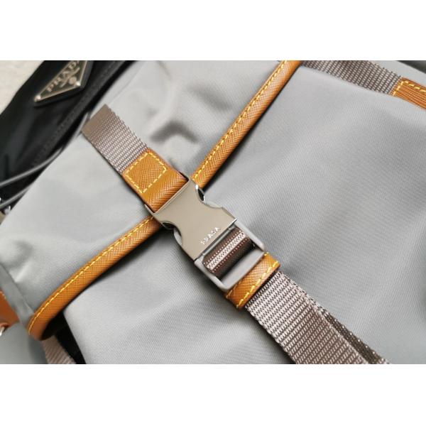 Saffiano Leather Apricot Luxury Brand Backpack With Multiple Pockets