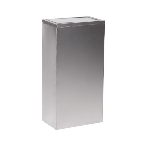 Public 40L  Rectangular Stainless Steel Bin For Outdoor Garden Street