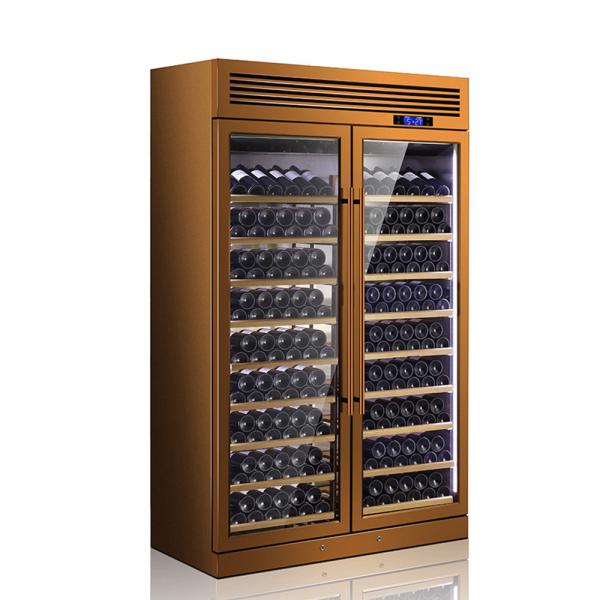 Full 304 200 Bottles Stainless Steel Wine Fridge Commercial Cooler Cabinet