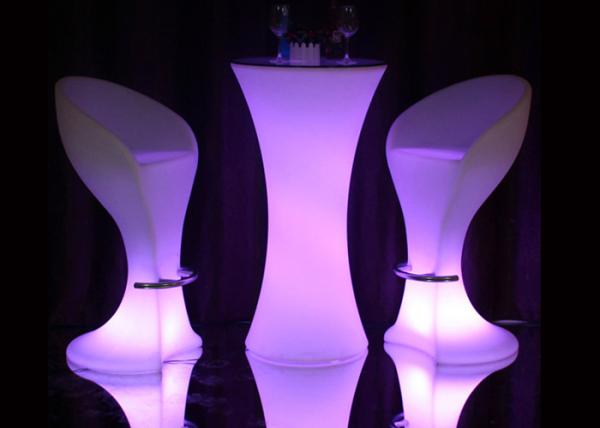 Party Poseur LED Cocktail Table Round Highboy Table Lighting Furniture