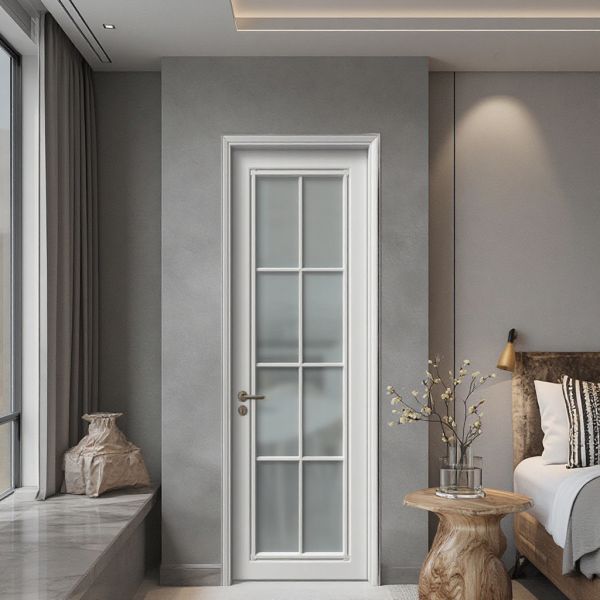 Elegant Solid Wood Front Door  For Garage Interior  Exterior  Durable Entry Door