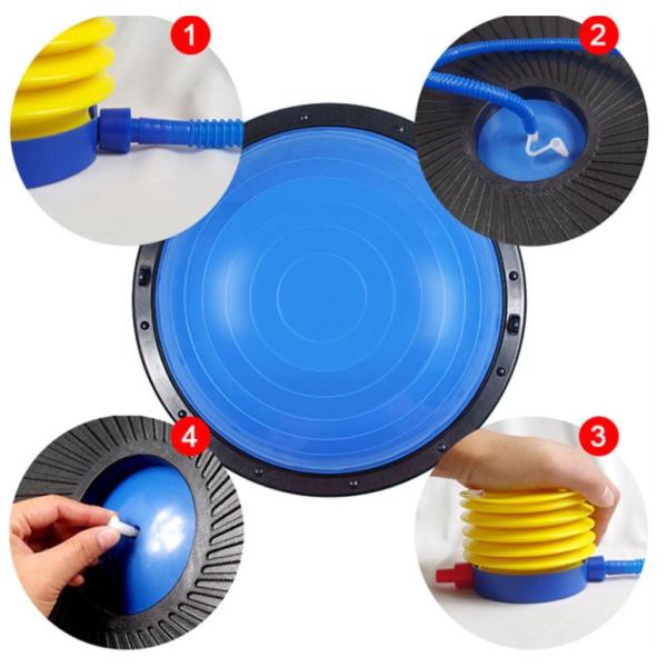 BPA FREE 60CM Half Dome Exercise Ball Yoga Hemisphere Ball Anti Burst