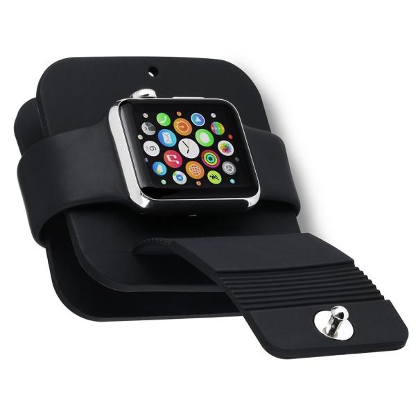 Base de carregamento da caixa da carteira do suporte do cabo da doca do suporte da dobadoura do cabo do silicone para o relógio 4 de Apple para Iwatch 38MM 42MM