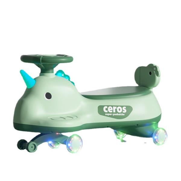 Anti-Rollover Flash Wheel Swing Ride On Scooter Car para niños Cartón Tamaño 69 * 25 * 32cm