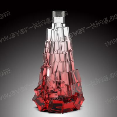 O bloco de gelo deu forma 750ml ao espaço livre Flint Glass Bottles For Brandy