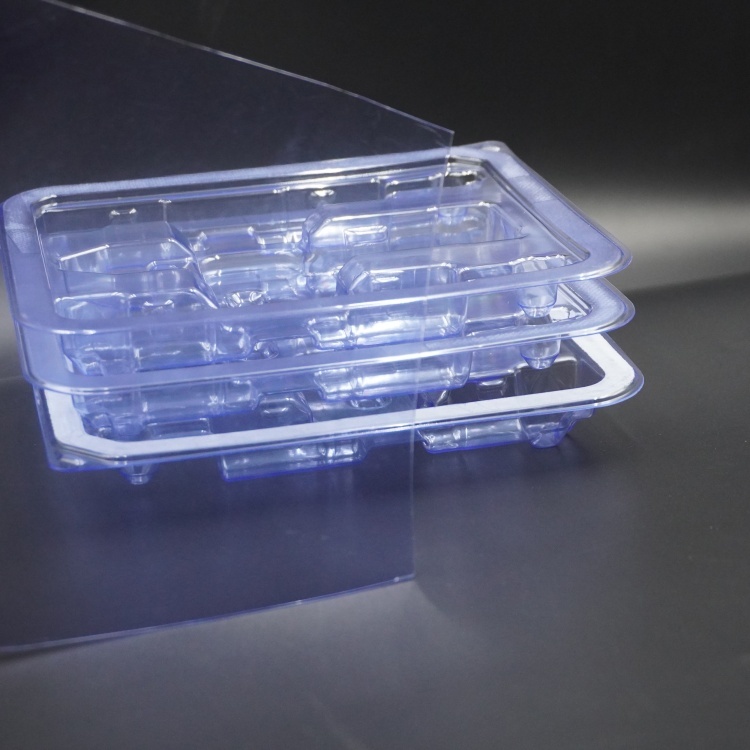 One-stop Customized Thermoforming Transparent Blue Cover Vacuum Forming Product, Medical Equipment Shell Blister Tray