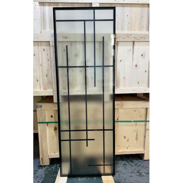 Inserts de porte en fer forgé 22*64 les plus vendus au Canada, verre avec barre d'acier 12*12 pour portes en fibre de verre