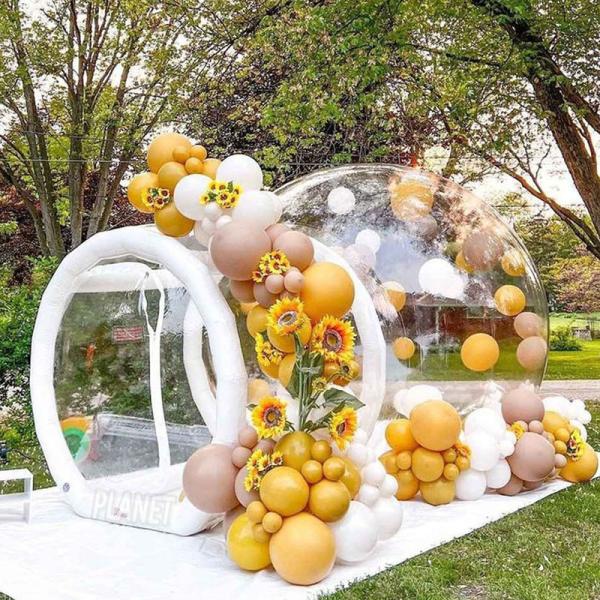 Festa ao ar livre 3,0 m 4,0 m de diâmetro Explodir bolha inflável casa tenda transparente balão casa cúpula tenda