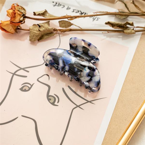 Acetate leopard print medium size clip women's hair catch cross border spring integrated hair clip accessories