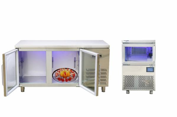 Commercial Blue Light Inside Refrigerator Solid Door With OEM Services