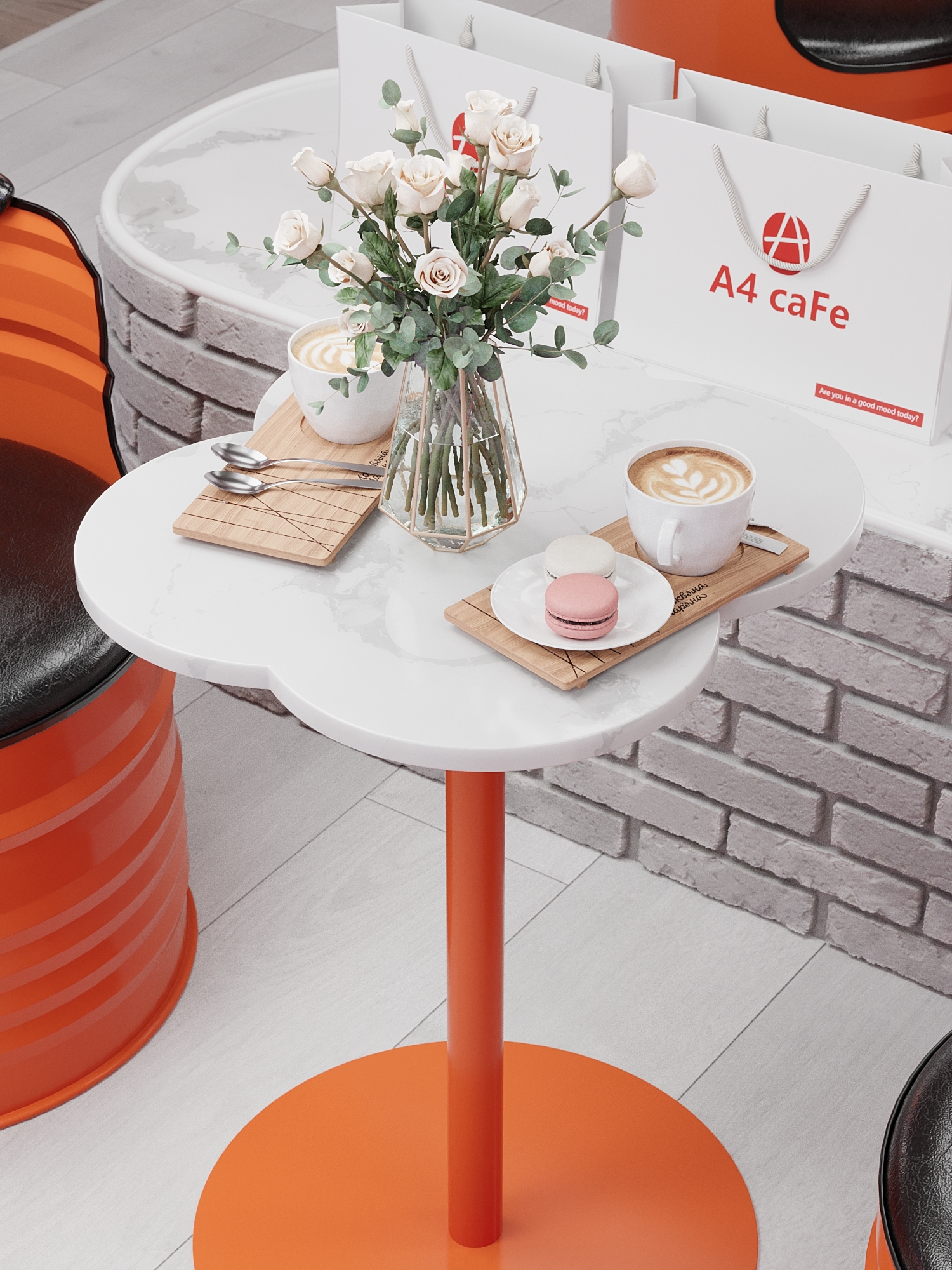 Durable Iron Frame Industrial Metal Chair Table Set with Premium PU Leather Upholstery and Compact Design